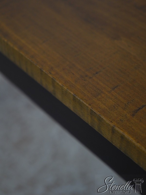 L72585: Tiger Maple Top Black Base Coffee Table gallery