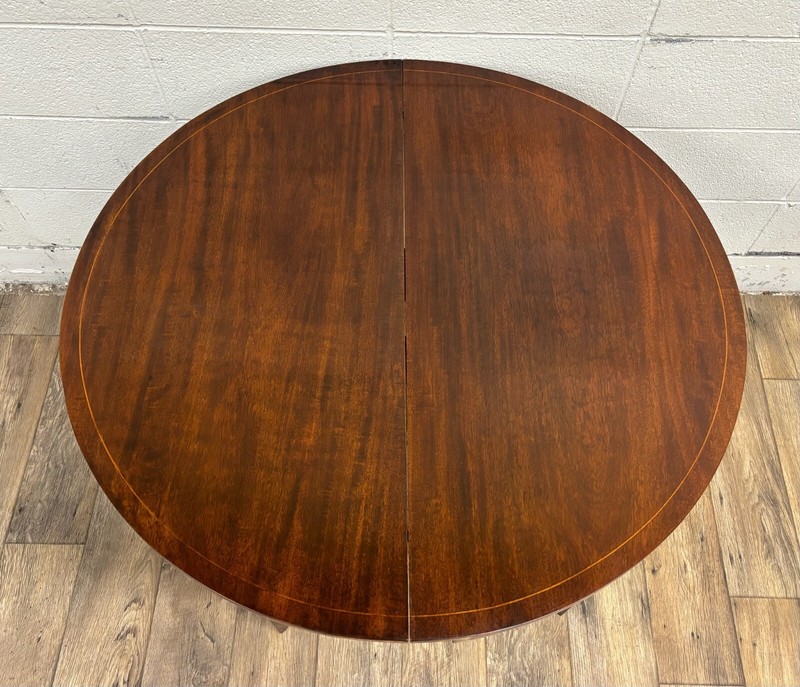 Antique Federal Hepplewhite Style Inlaid Demilune Flip Top Game Table Card Table gallery