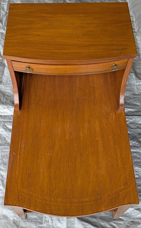 Antique Vintage Old SOLID Hard Wood Wooden 2 Tier Coffee End Accent Side Table gallery