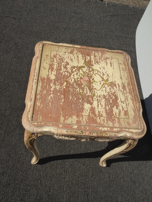 Vintage Rustic French Provincial End Table - Side Table Asis gallery