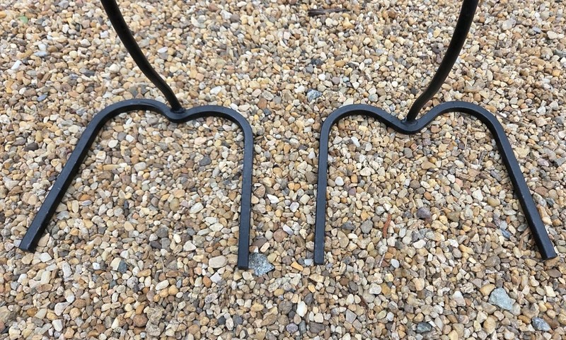 2 Salterini Wrought Iron Leaf Lily Pad Outdoor Patio Nest Side End Table Vtg Mcm gallery