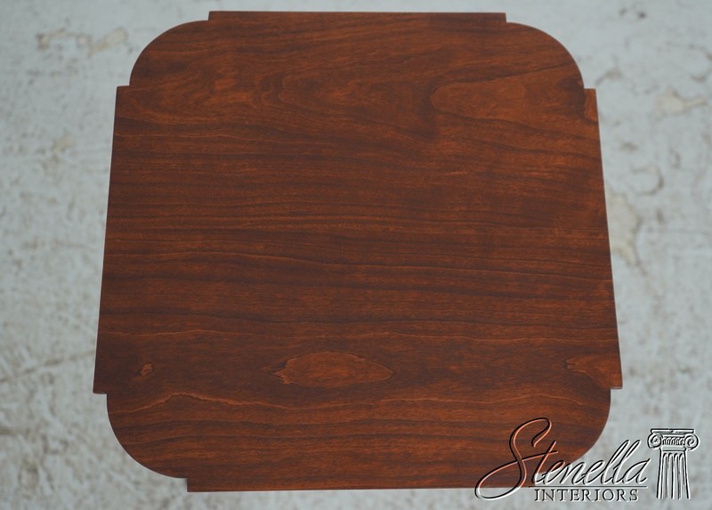 L70080: ELDRED WHEELER Cherry Queen Anne Tea Table Candle Stand gallery