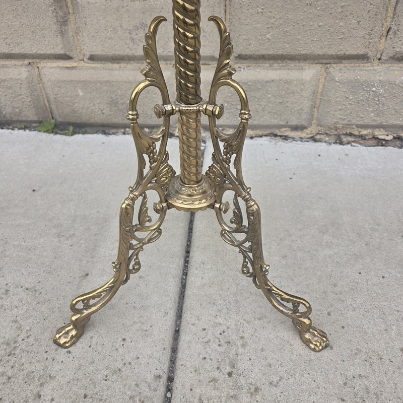 Victorian Style Brass Plated Calling Card Stand Plant Bradley Hubbard? Cast gallery