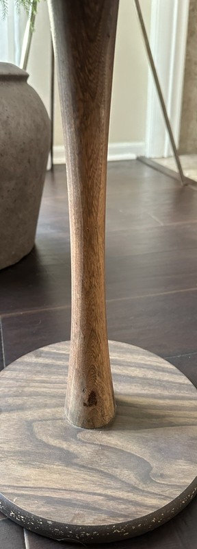 Mid-Century Atomic Walnut Tulip Side Table HTF gallery