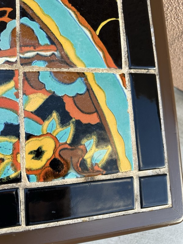 Rare California Tile Top Table Arts&Crafts Art Deco gallery
