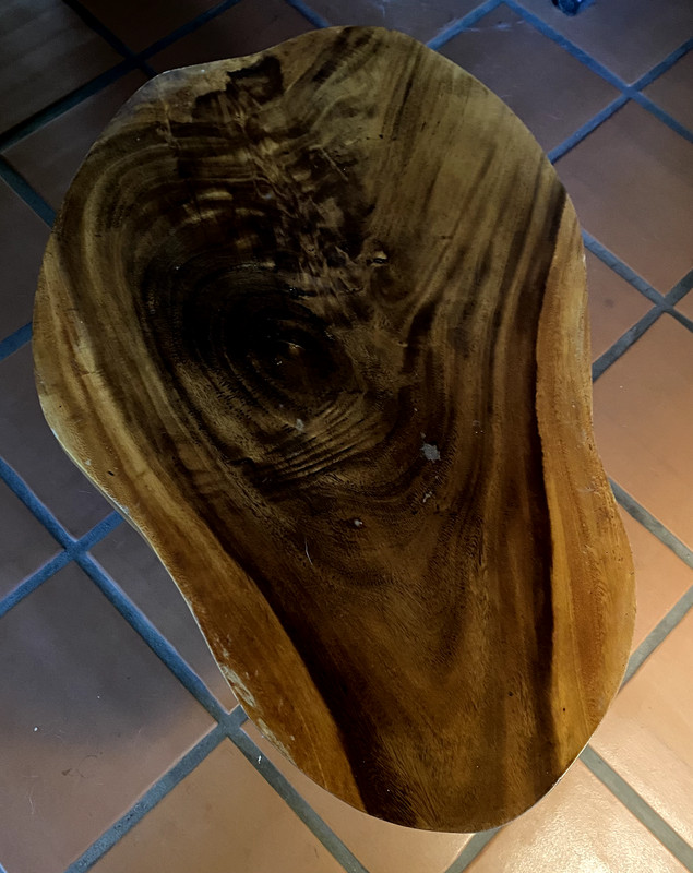 Natural Edge mid-century monkeypod coffee table - Hawaiian Monkeypod slab gallery