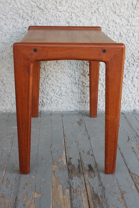 Vintage Side End Table. Teak Wood Mid Century Danish Modern Style RARE Design gallery