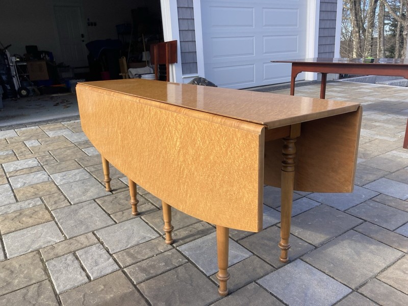 Drop Leaf Birds Eye Maple Dinning Table