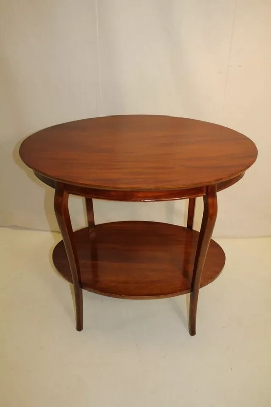 Great Oval Mahogany Side sofa Table, c. 1920 gallery