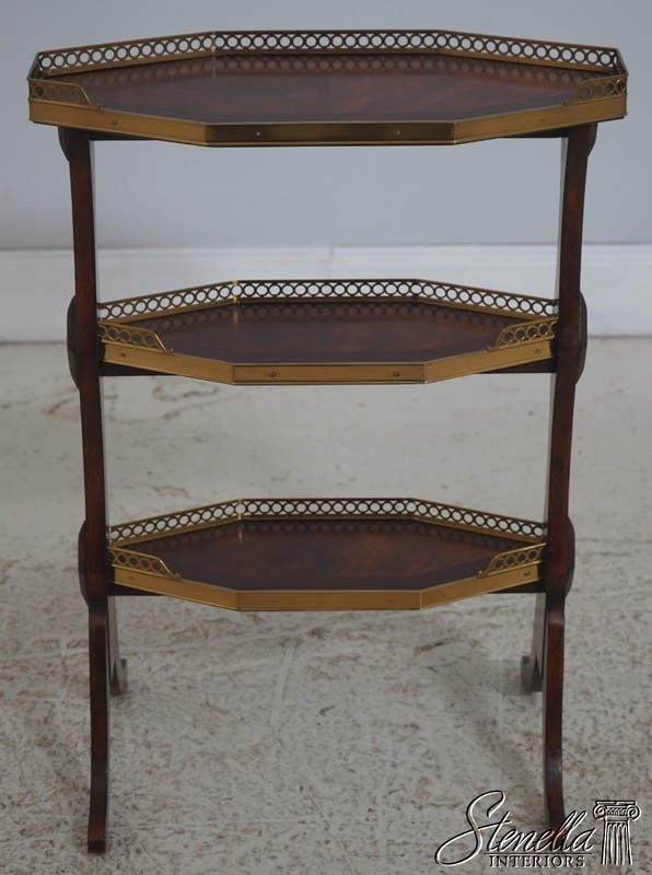L72178: THEODORE ALEXANDER Mahogany 3-Tier Butler’s Side Table gallery