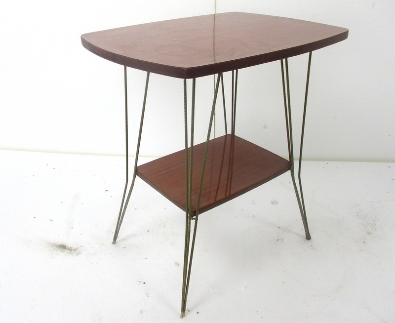 Small Vintage Authentic TV Stand Table Mid Century Modernist Stunning Funky Ra gallery