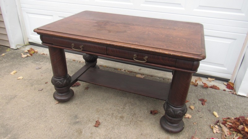 Oak Library Console Table Amazing