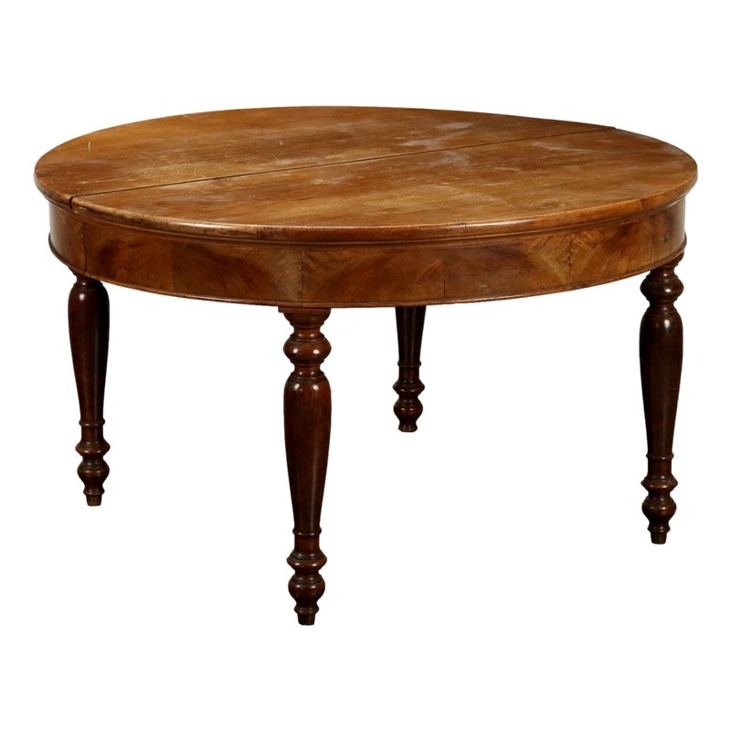 Antique Extendable Table Walnut Without Extensions '800 gallery
