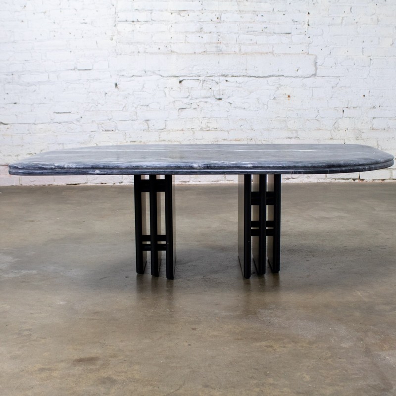 Scandinavian Post Modern Coffee Table Marble Top Bendixen Designs Made Denmark gallery