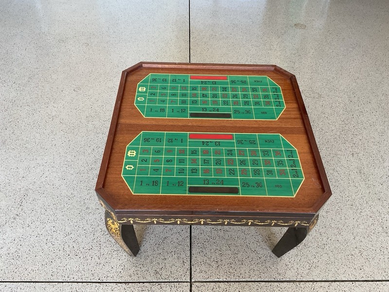 Vintage Handcrafted Italian Multi-Game Table-Sorrento Italy-Notturno Intarsio gallery