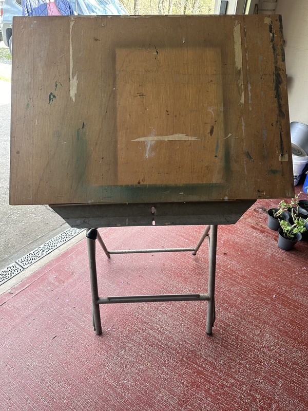 Antique •Rare• 1950’s UNIC Counter Balancing Draft Table Made In Paris, France gallery