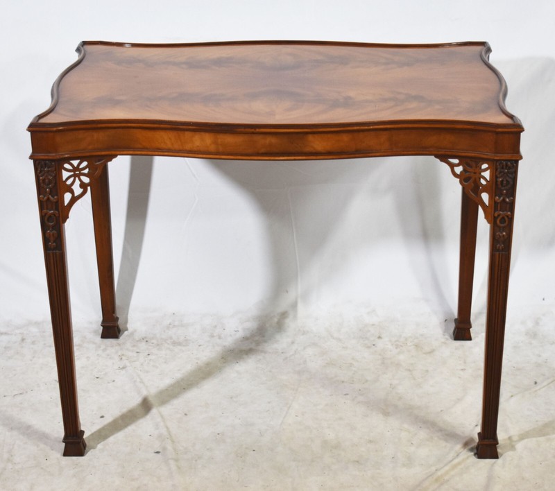 Baker Stately Homes Collection Flame Mahogany Carved Marlborough Tea Table gallery