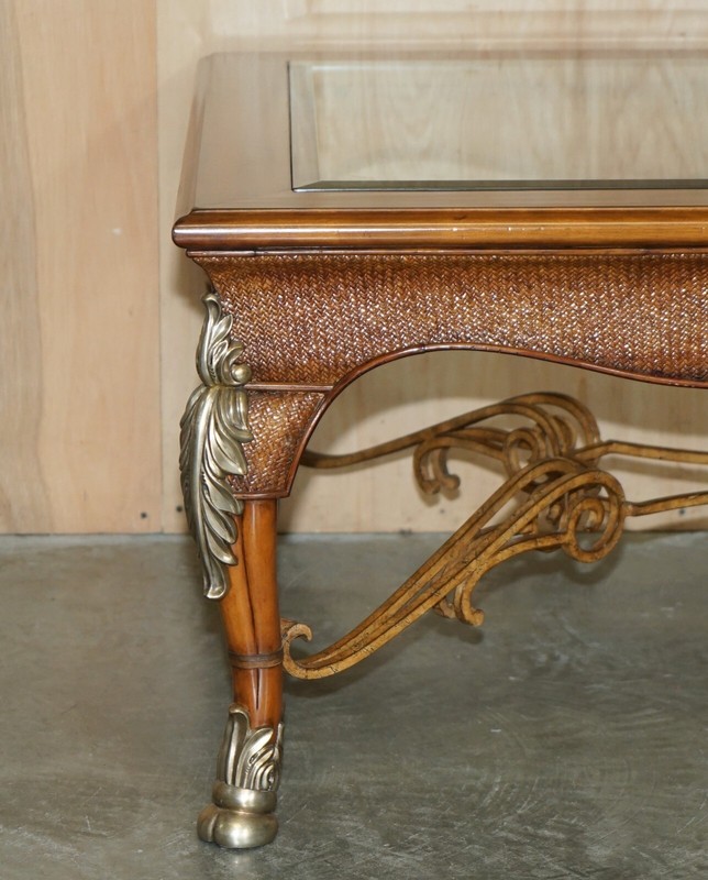 EXQUISITE EXTRA LARGE THOMASVILLE SAFARI COLLECTION OCCASIONAL COFFEE TABLE gallery