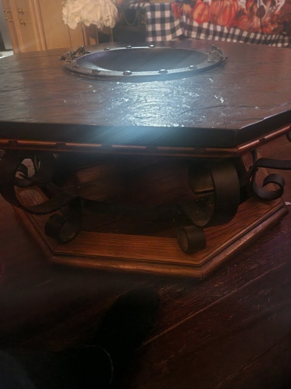 Vintage Mid Century Spanish Revival Style Slate Top Coffee Table