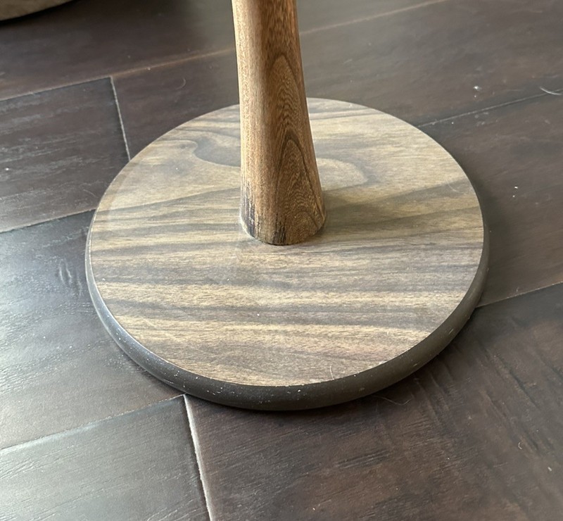 Mid-Century Atomic Walnut Tulip Side Table HTF gallery