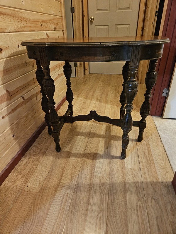 Antique Multi Legged Entryway Table Solid Wood Hallway Table Brown 32″ X 20″