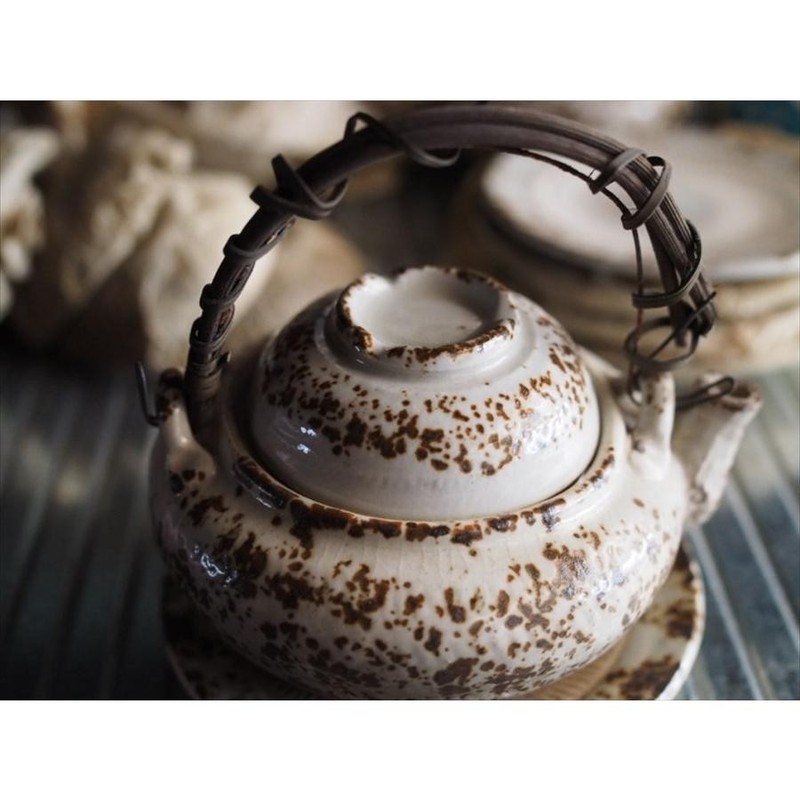 Pre-war Earthenware Teapot Set 5pc Japanese Showa Koro-ten Used H17751 gallery