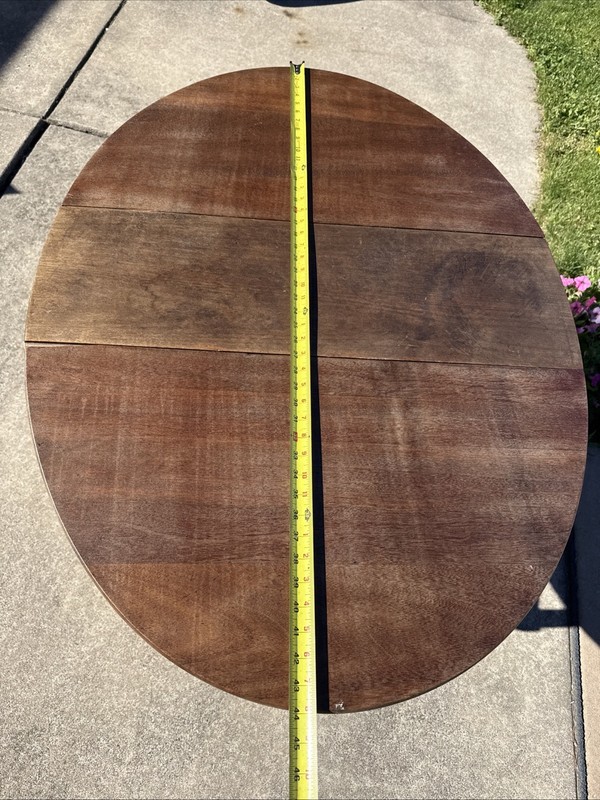 Vintage Wood Drop Leaf OVAL Gate Leg 31.75 X 44”~ 29” High gallery