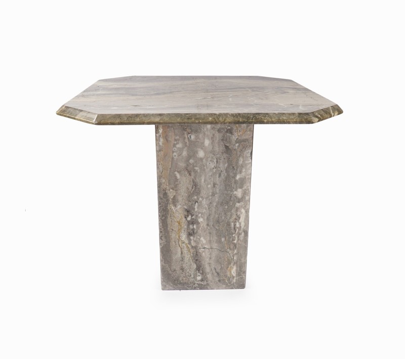 Vintage Marble Coffee Table Mid Century Modern Small Side End Square Heavy Top gallery