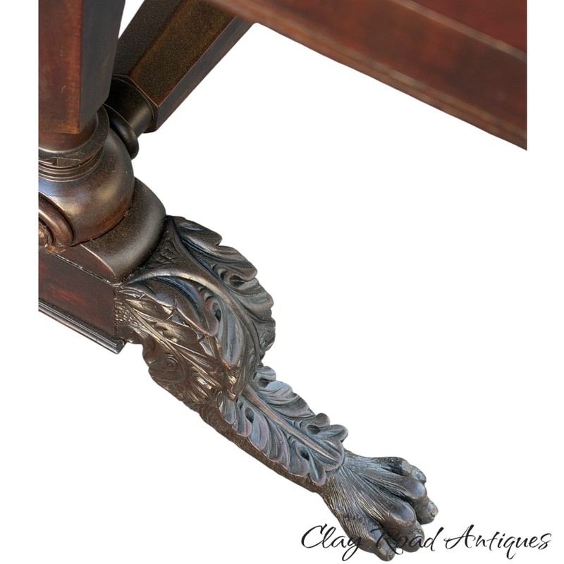 Antique Classical Paw ft empire breakfast dining table NY 1820 Mahogany Phyfe gallery