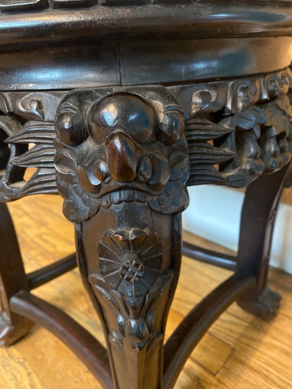 Antique Asian Carved Side Table/ Planter gallery