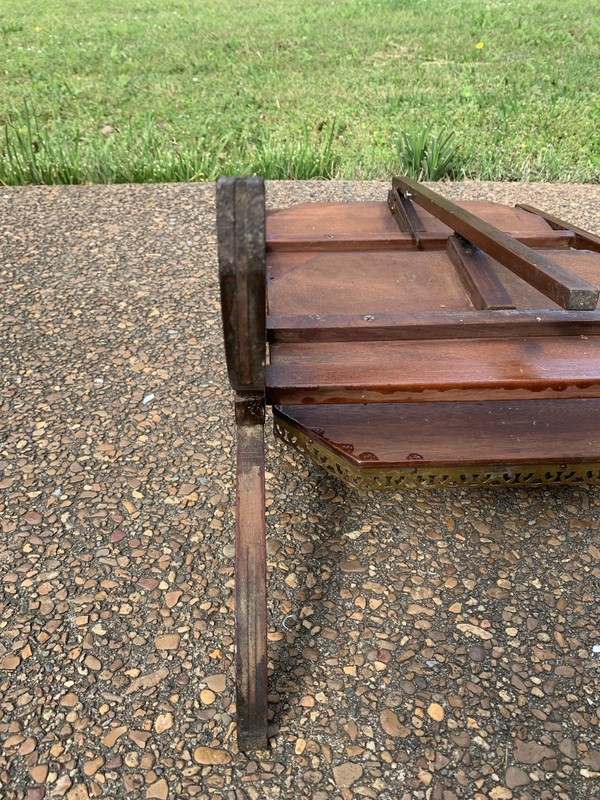 1940s Vintage Antique Edwardian Style Folding Two-Tier Tray Table READ Unique gallery