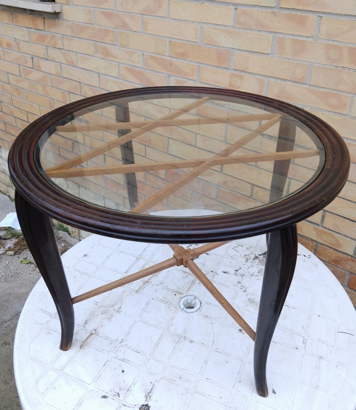 Vintage Mid Century Tripod Coffee Table Carlo De Carli Italy 1950s