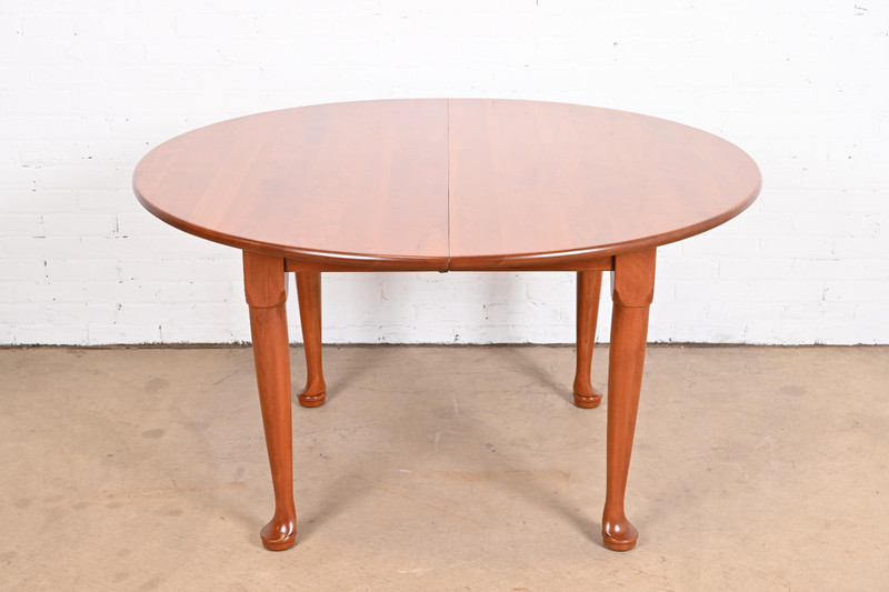 Stickley American Colonial Solid Cherry Wood Extension Dining Table, Refinished gallery