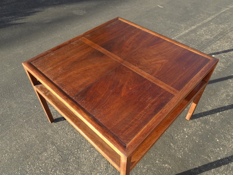 Vintage Baker Two Tier Cane End Table Side Table gallery