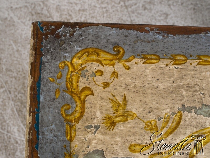 L68400: Italian Paint Decorated 1 Drawer Console Table gallery