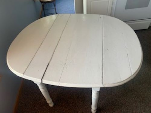 Antique Farmhouse Dbl Drop-Leaf Kitchen Table / Seats 2-6 **chairs Not Included gallery