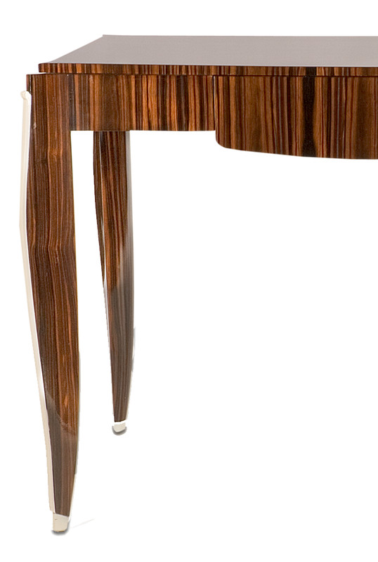 French Art Deco Macassar Ebony Émile-Jacques Ruhlmann Style Writing Table - Desk gallery