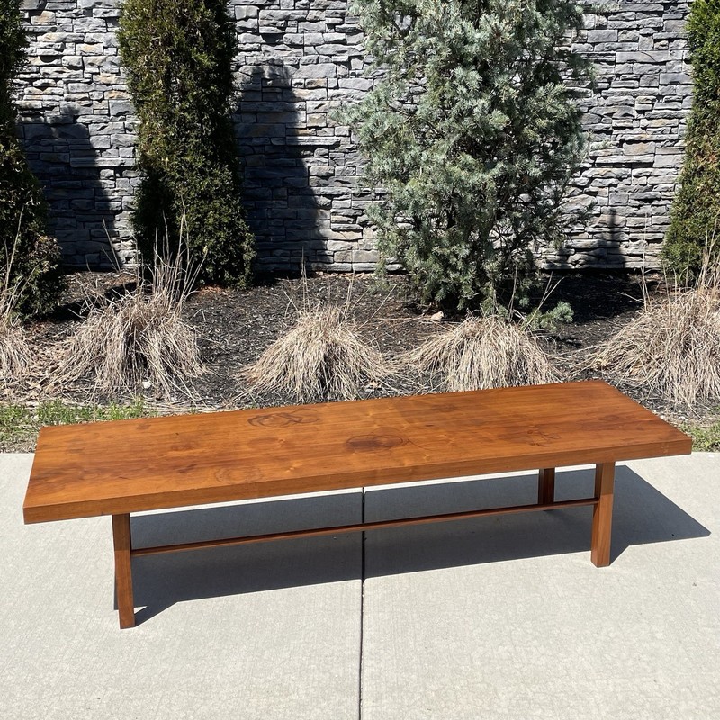 Mid Century Milo Baughman for Thayer Coggin Walnut Low Bench / Coffee Table