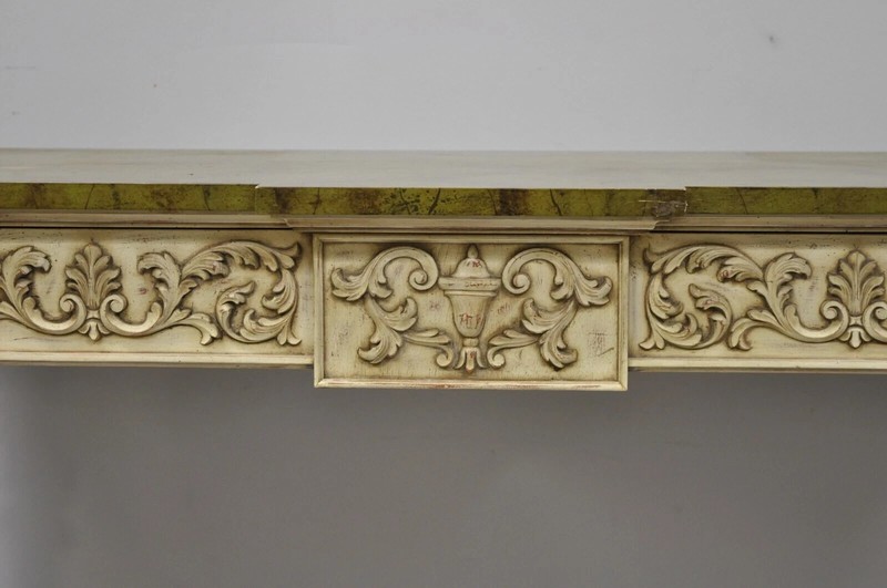 Karges Italian Neoclassical Swedish Style Carved Console Table with One Drawer gallery