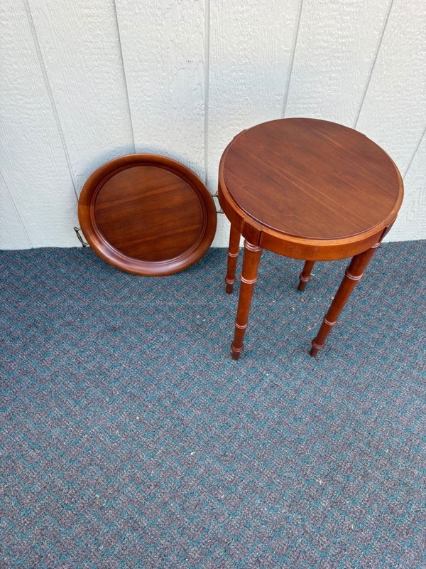 67558 Bombay Style Tray Top Side Table with Removable Top gallery