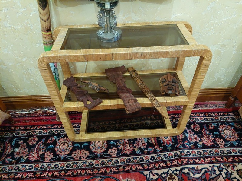Vintage Handmade Wrapped Bamboo furniture set gallery