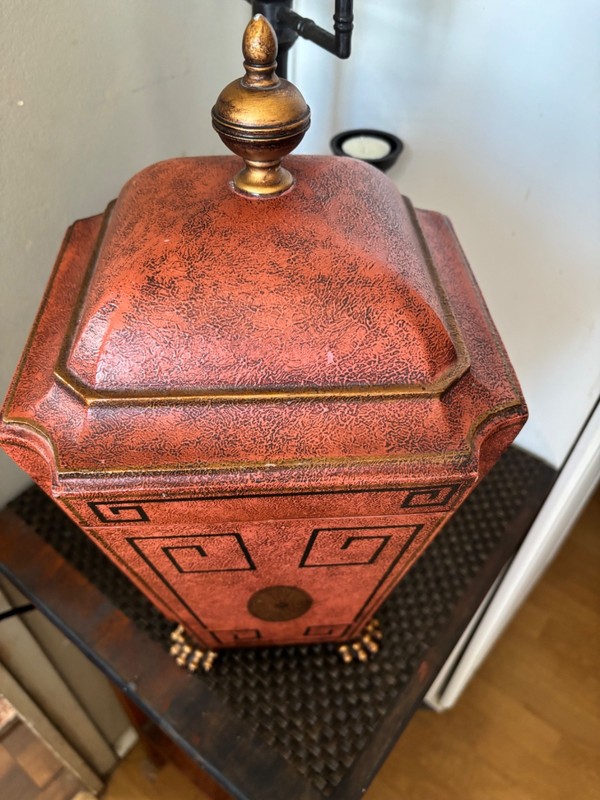 English Regency Style Painted Tole Coal Hod, 16” REPLICA gallery