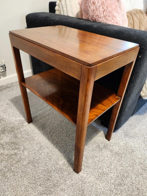 Danish Mid Century Solid Teak Oak Side Table Peter Hvidt for Søborg Møbelfabrik gallery