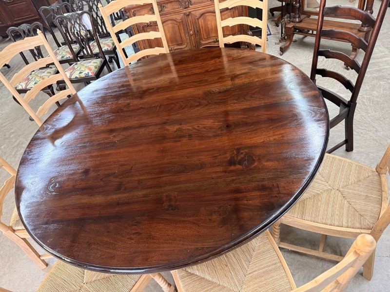 Vintage Country French 72" Round Solid Hardwood Barley Twist Dinning Table gallery