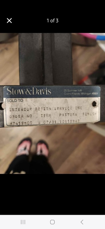 Stow & Davis bronze antique table base only
