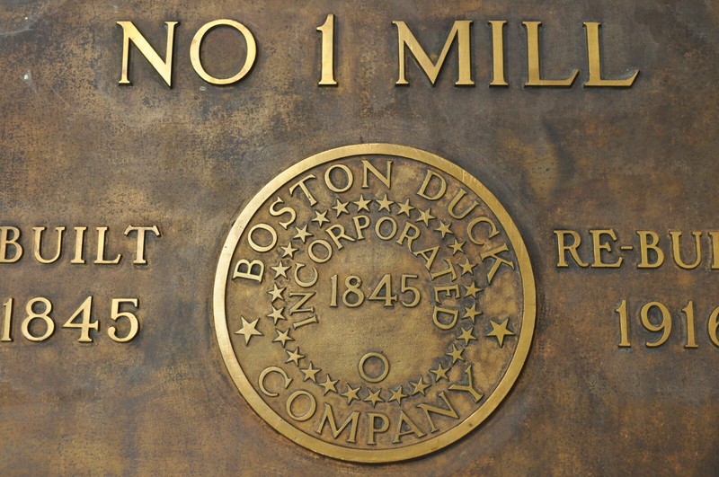 Antique 'Boston Duck Company (1845)' Large Bronze Plaque Custom Coffee Table gallery