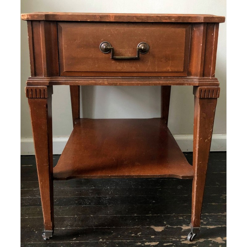 Empire Mahogany and Leather Side Table gallery