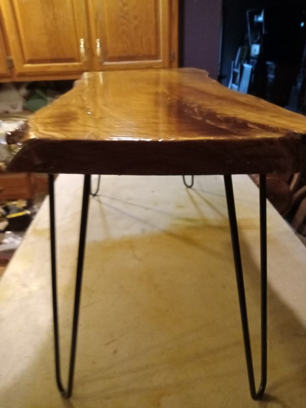 Mid Century Maple Slab Live Edge Coffee Table (CT-195) gallery