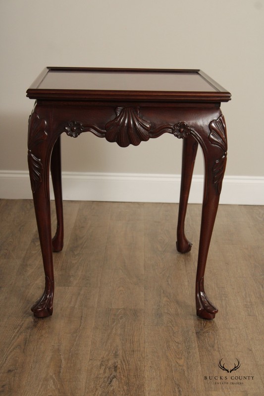 Baker Stately Homes Collection Irish Georgian Carved Mahogany Tea Table gallery