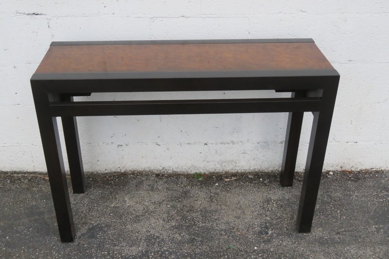 Hollywood Regency Two Tone Small Narrow Console Entry Table 5811 gallery